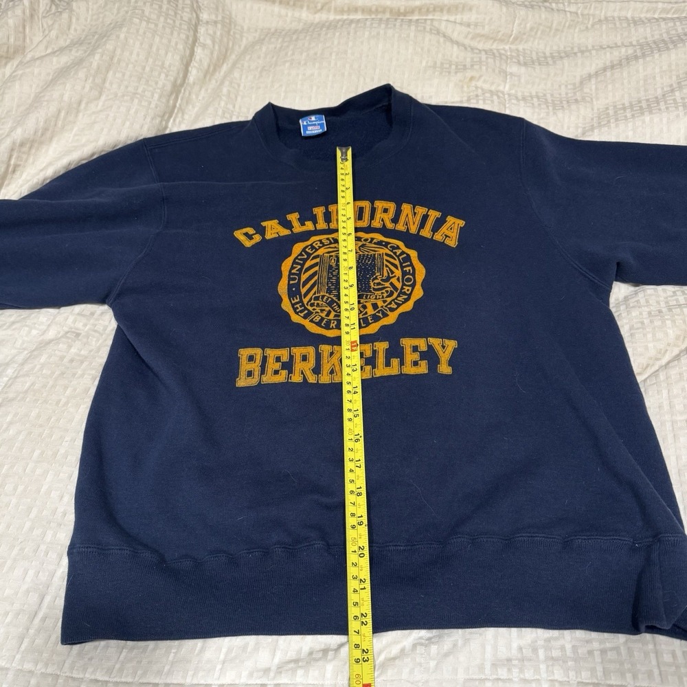 VTG California Golden Bears Berkeley Champion Sweatshirt Mens XL Blue Made USA - Picture 8 of 10